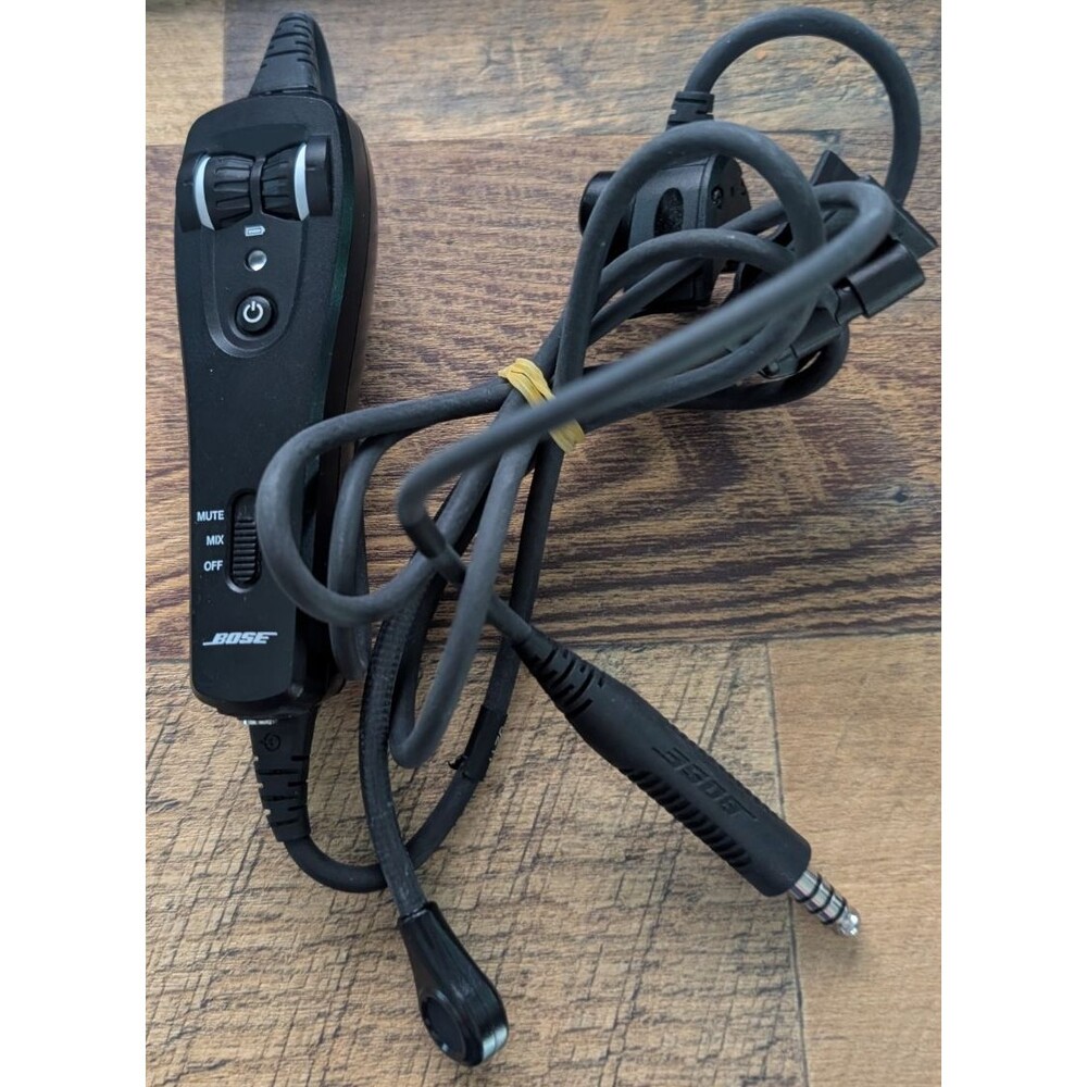 Bose A20 ANR Aviation Helicopter Headset Single U174 Plug Noise Cancelling